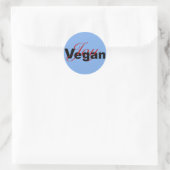 Vegane Freude (dunkle Version) Runder Aufkleber (Tasche)