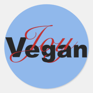 Vegane Freude (dunkle Version) Runder Aufkleber