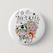 Vegane Freunde Button (Vorderseite)