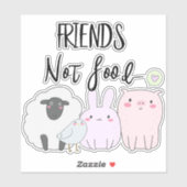 Vegane Freunde, die keine Landtiere sind Aufkleber (Blatt)