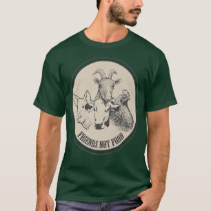 Vegane Freunde keine Lebensmittel Vegetarisches Zi T-Shirt