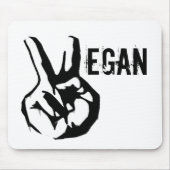 Vegane Friedensmausunterlage Mousepad (Vorne)