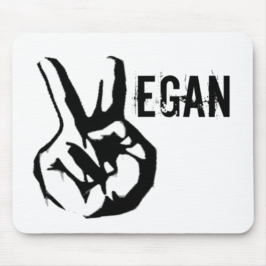 Vegane Friedensmausunterlage Mousepad (Vorne)