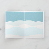 Vegane frohe Weihnachten mit niedlichem Ferkel und Karte (Innenseite)