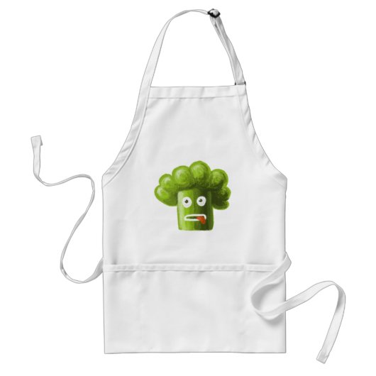 Vegane Funny Broccoli Vegetarische Pflanze Feinsch Schürze (Vorne)