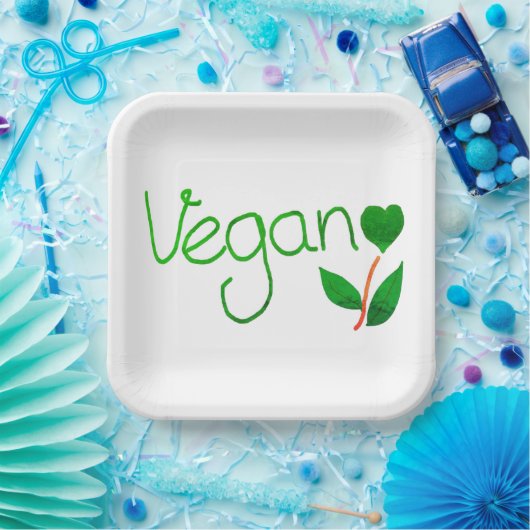 Vegane gedruckte Teller  (Party)