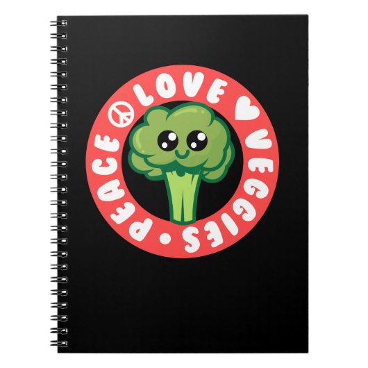 Vegane Gemüse Brokkoli Notizblock (Vorderseite)