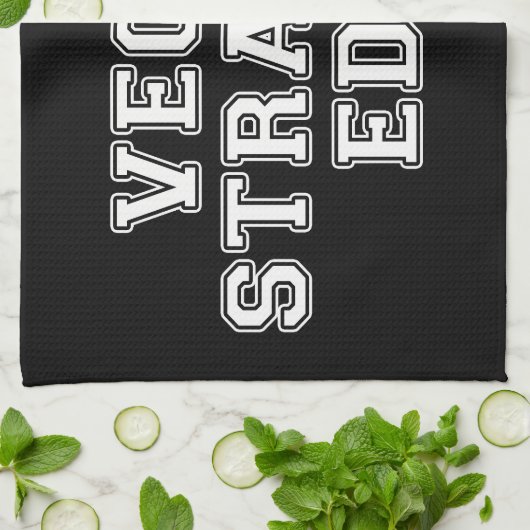 Vegane gerade Kante Handtuch (Gefaltet)