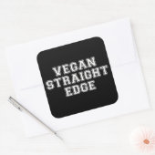 Vegane gerade Kante Quadratischer Aufkleber (Umschlag)