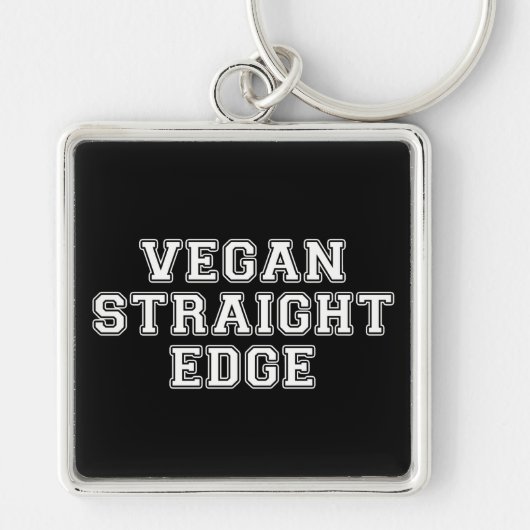 Vegane gerade Kante Schlüsselanhänger (Vorne)