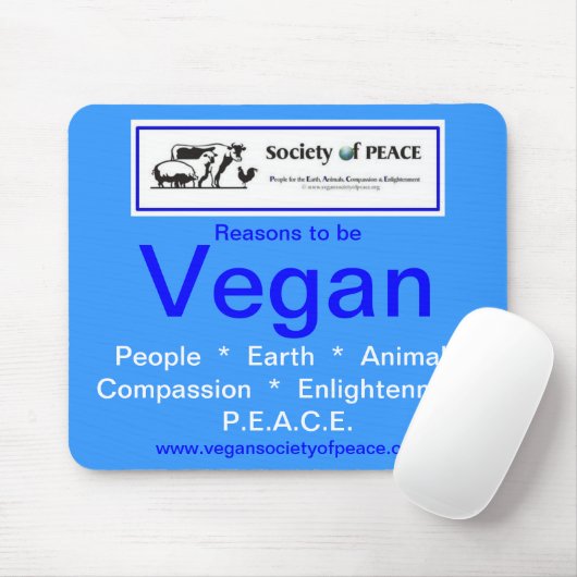 Vegane Gesellschaft von FRIEDENSmousepad Mousepad (Mit Mouse)