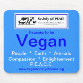 Vegane Gesellschaft von FRIEDENSmousepad Mousepad (Vorne)