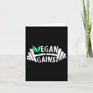 Vegane Gewinne Vegetarisches Gym Workout Spaß T-Sh Karte