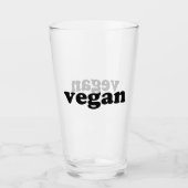 "vegane" Glasbecher Glas (Vorderseite)