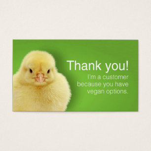 Vegane Gönnerkarten (englisch)