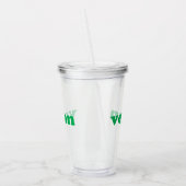 "vegane" grüne Buchstaben Acryltrinkbecher (Links)