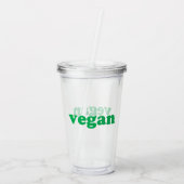 "vegane" grüne Buchstaben Acryltrinkbecher (Rückseite)