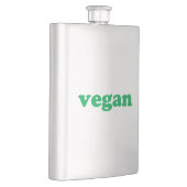 "vegane" grüne Buchstaben Flachmann (Rechts)