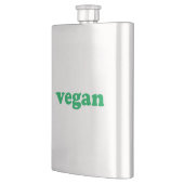 "vegane" grüne Buchstaben Flachmann (Links)