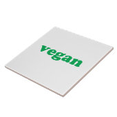 "vegane" grüne Buchstaben, weißer Hintergrund Fliese (Seite)