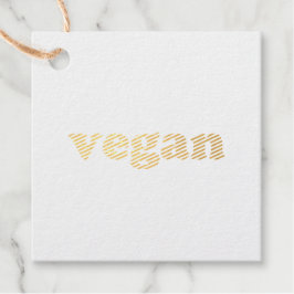 "vegane" grüne Buchstaben, weißer Hintergrund Geschenkanhänger