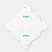 "vegane" grüne Buchstaben, weißer Hintergrund Geschenkschachtel (Ungefaltet)