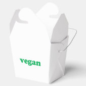"vegane" grüne Buchstaben, weißer Hintergrund Geschenkschachtel (Geöffnet)