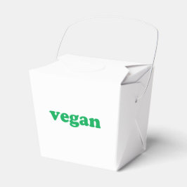 "vegane" grüne Buchstaben, weißer Hintergrund Geschenkschachtel