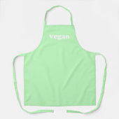 Vegane, grüne, moderne Typografie minimalistisch Schürze (Vorderseite)