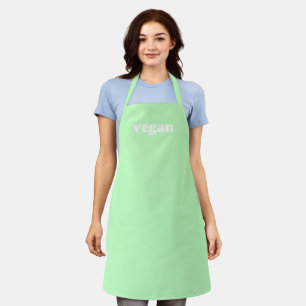 Vegane, grüne, moderne Typografie minimalistisch Schürze