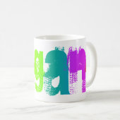 Vegane Grunge-Regenbogen-Tasse Kaffeetasse (VorderseiteRechts)