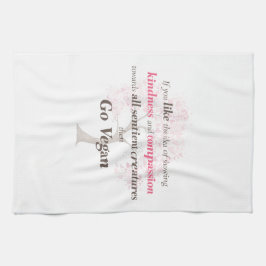 Vegane Güte und Mitgefühl Geschirrtuch