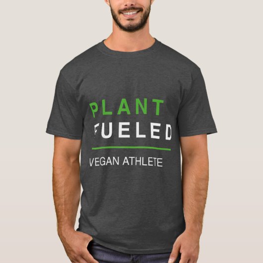 Vegane Gym-Pflanze stark T-Shirt (Vorderseite)