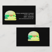 Vegane Hamburger Joint Hub Restaurant Business Car Visitenkarte (Vorne/Hinten)