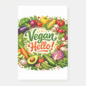 Vegane Hello Post‑It Notizen  (Vorderseite)