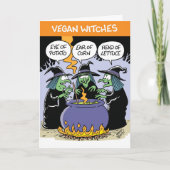 Vegane Hexen Halloween Karte (Vorderseite)