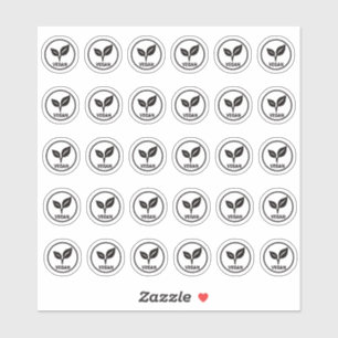 Vegane Hochzeits-Menü-Place Card Mini-Mahlzeit-Wah Aufkleber