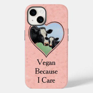 Vegane Holstein Kuh und Kalb Rosa Herz Case-Mate iPhone Hülle
