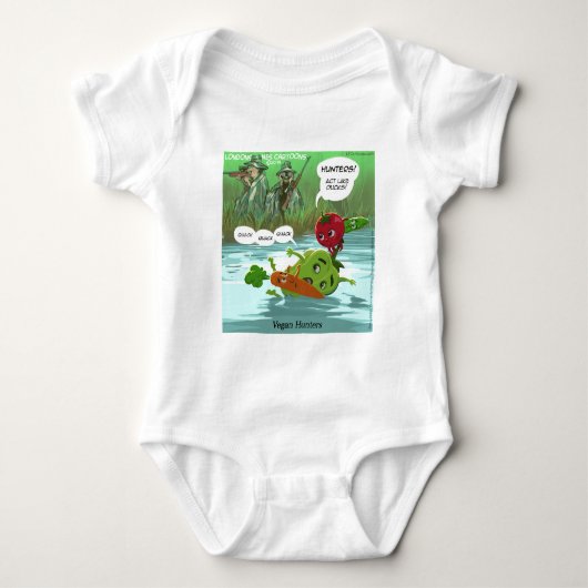 Vegane Jäger Lustig Baby Strampler (Vorderseite)