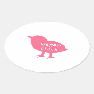 Vegane Kick-Aufkleber Ovaler Aufkleber