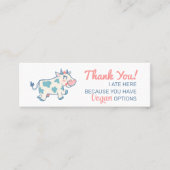 Vegane Kontaktaufnahme Vielen Dank Mini Visitenkarte (Vorderseite)