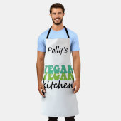 Vegane Küche. Coole Retroschrift Schürze (Getragen)