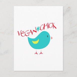 Vegane Küken Postkarte