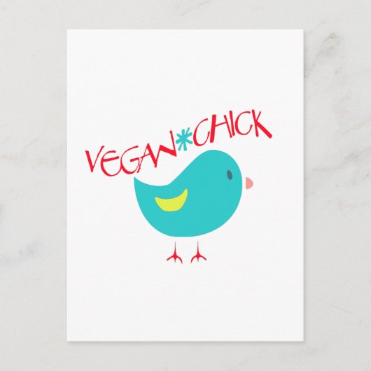 Vegane Küken Postkarte (Vorderseite)