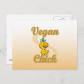 Vegane Küken Postkarte (Vorne/Hinten)