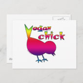 Vegane Küken Postkarte (Vorne/Hinten)