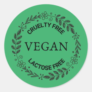 Vegane Laktosefreie Aufkleber