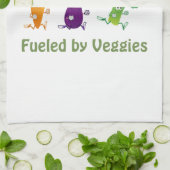 Vegane Läufer - angetrieben von Veggies Geschirrtuch (Gefaltet)
