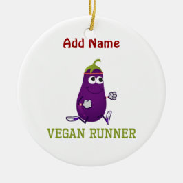 Vegane Läufer-Aubergine Keramikornament