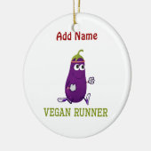 Vegane Läufer-Aubergine Keramikornament (Links)